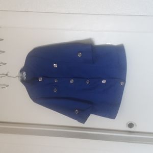 Tanjay Bright Blue Jacket Sz 16W